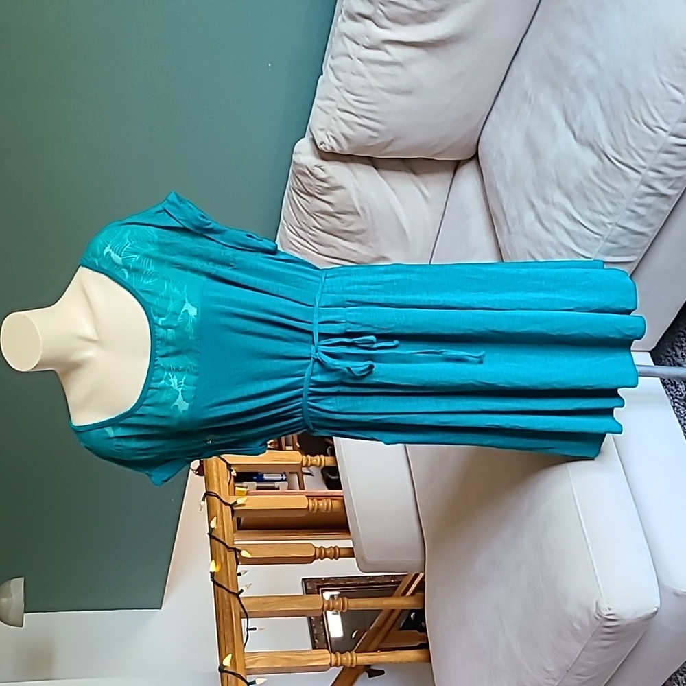 Ava & Viv short sleeve Teal dress, size 3XL